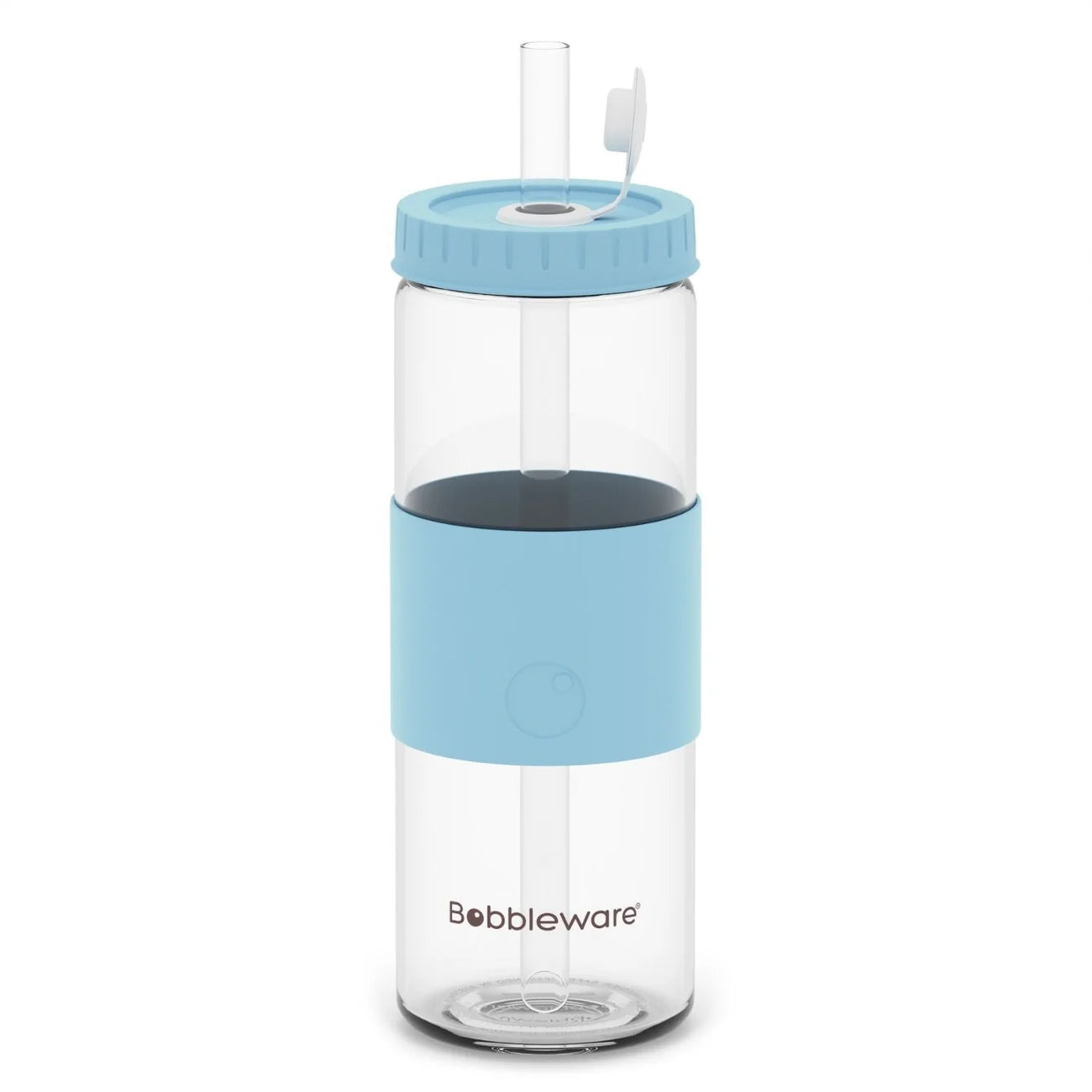 Bobbleware Glass 700mL Sky Blue bubble tea sustainable and reusable cup/ tumbler. 